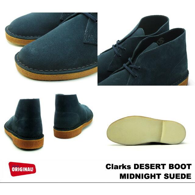 Clarks（クラークス） デザートブーツ メンズ ミッドナイト スエード