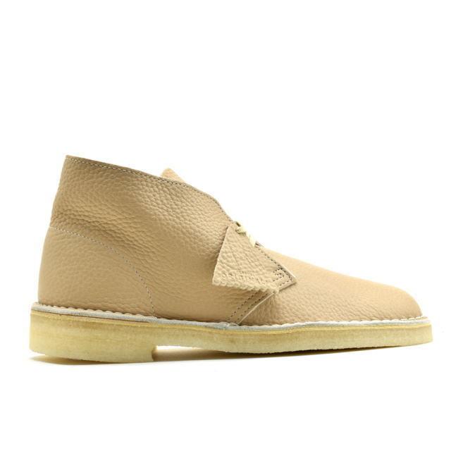 クラークス デザートブーツ サンド CLARKS DESERT BOOT 26144809 OFF WHITE LEATHER MENS メンズ   US規格｜premiumone