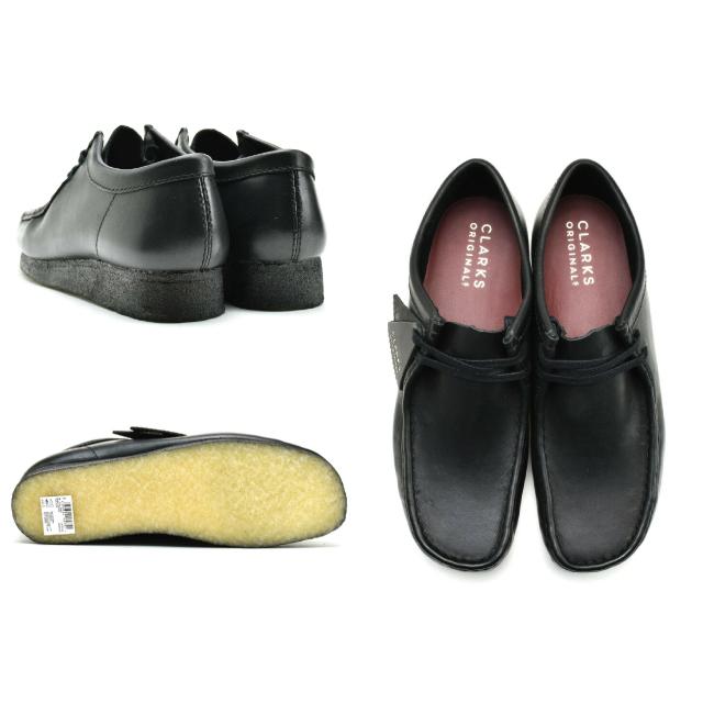 クラークス ワラビー ロー CLARKS WALLABEE UK規格 26155514 ブラックレザー BLACK｜premiumone｜03