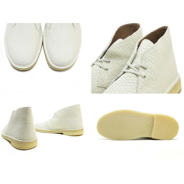 Clarks（クラークス） デザートブーツ メンズ オフホワイト スエード
