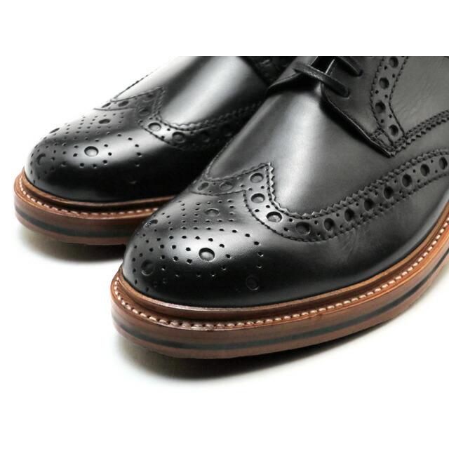 GRENSON（グレンソン） 靴 アーチー ウィングチップ ブラック カーフ