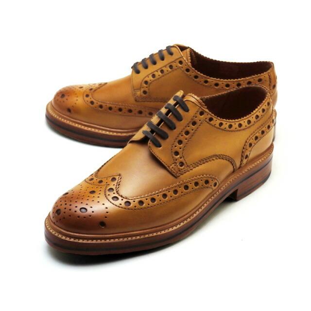 GRENSON グレンソン 靴 アーチー ウィングチップ タン カーフレザー 