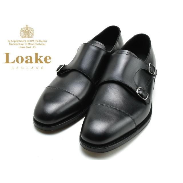 Loake ローク ダブルモンクストラップ CANNON ブラック メンズ  