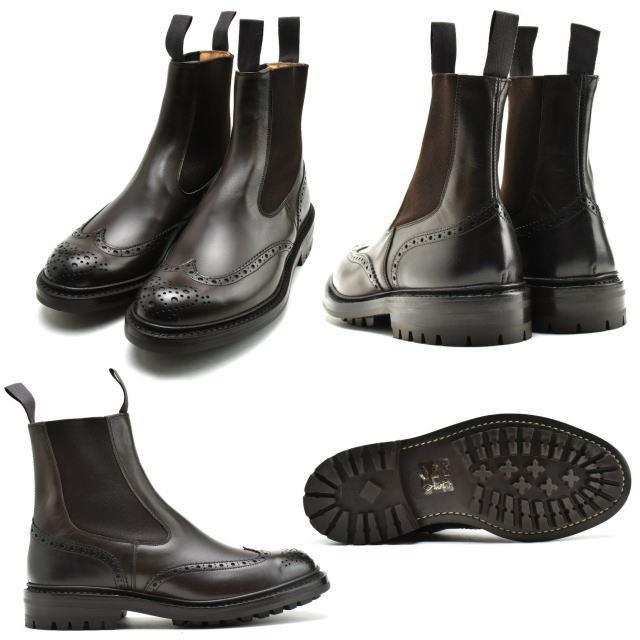 トリッカーズ　サイドゴアブーツ Tricker's（トリッカーズ）プレーントゥサイドゴアブーツ