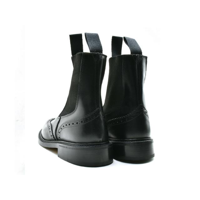Tricker's トリッカーズ サイドゴア ウィングチップ ブラック