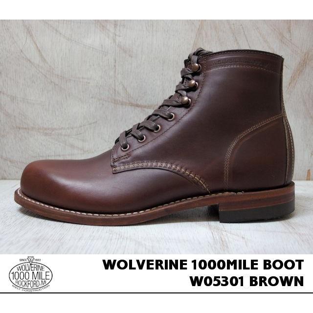 即出荷】 ウルヴァリン 1000マイルブーツ ブラウン WOLVERINE Chrom