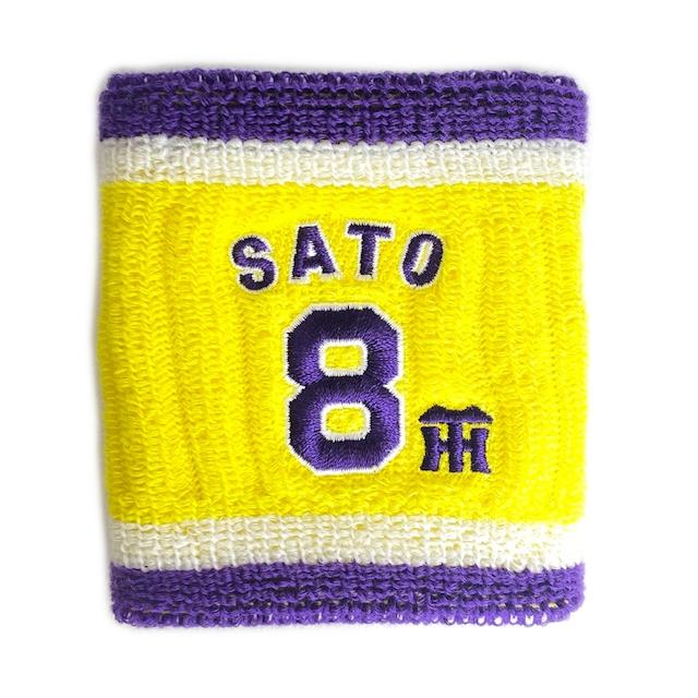 2025年阪神タイガース応援グッズ 蓄光ライン入りリストバンド 佐藤 8