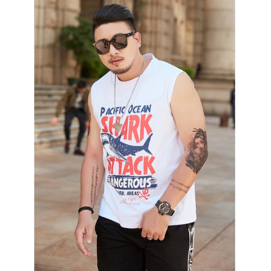 タンクトップ メンズ 大きいサイズ プリント ノースリーブ トップス 通気性 ゆったり 男性上着 快適 カジュアル ファッション 夏 ポイント消化 Bxin006 プレッピー 通販 Yahoo ショッピング