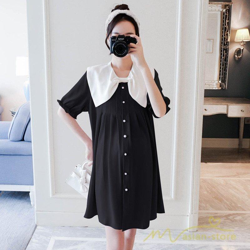 22 新作 マタニティ ワンピース シャツ 半袖 ママ服 マタニティ 産前 産後 女性着 大きいサイズ マタニティウェア マタニティ服 オシャレ カジュアル かわ ワンピース カラー ブラック Www We Job Com