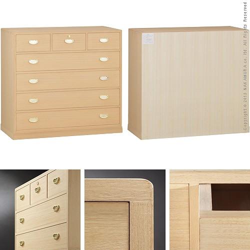 総桐収納箪笥 5段 井筒（いづつ） 桐たんす 桐箪笥 桐タンス 着物 収納 国産 衣装箱 桐衣裳ケース たんす チェスト 桐 桐天然木 たとう紙 保管 日本製 | MUSTBUY | 02