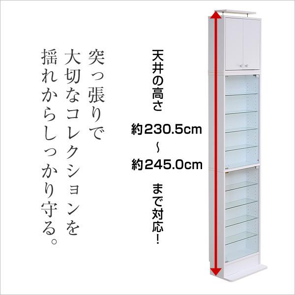 コレクションラック -Luke-ルーク 浅型ハイタイプ セット（本体+上置き） | ホームテイスト | 08