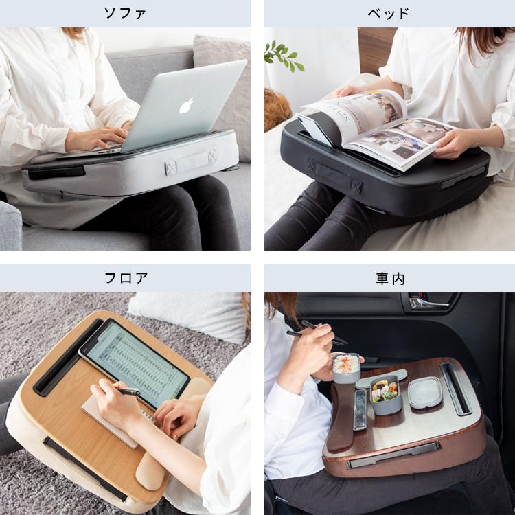 膝上テーブル テーブルクッション Praco プラコ マウストレー付き スマホ タブレットスタンド リストレスト 完成品 CN-80T | 宮武製作所 | 15