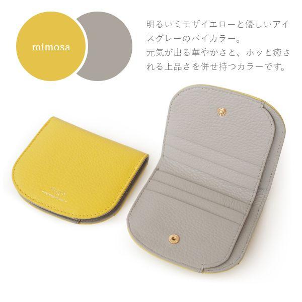 イタリアンレザー バイカラー 二つ折り財布 財布 レディース 二つ折り 小さい財布 ミニウォレット 大容量 カード収納 シンプル かわいい おしゃれ | ブランド登録なし | 10