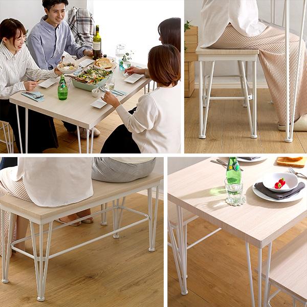 さわやかなダイニング3点セット テーブル＋ベンチ2脚 | ホームテイスト | 04