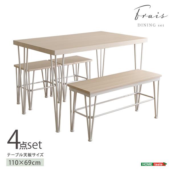 さわやかなダイニング4点セット テーブル＋椅子2脚+ベンチ1脚 | ホームテイスト | 12