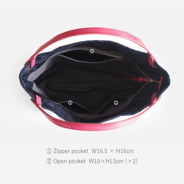 ステッチデザイン トートバッグ Mサイズ PORTE PORTA（ポルテ ポルタ） バッグ レディース ファスナー付き 軽量 軽い おしゃれ かわいい | ブランド登録なし | 12