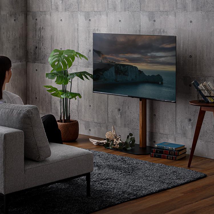 テレビスタンド 木目が美しい八角壁寄せテレビスタンド ロータイプ OCTA grano | ホームテイスト | 06