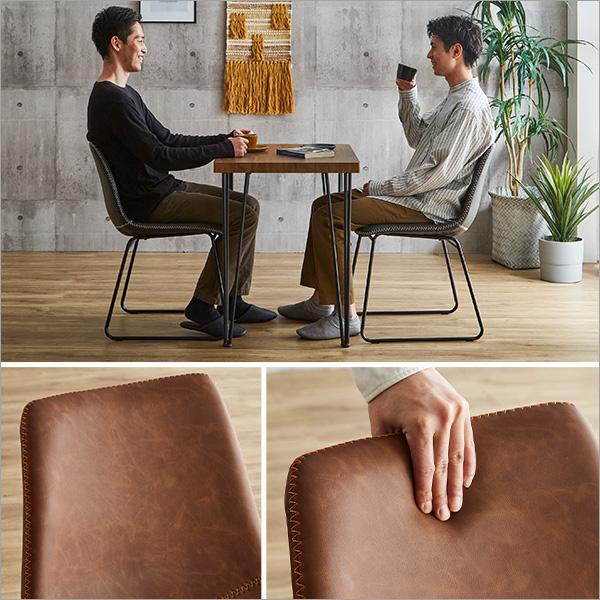 スクエアチェア2脚（同色） 75cm幅テーブル 3点セット SETH×Umbure | ホームテイスト | 14