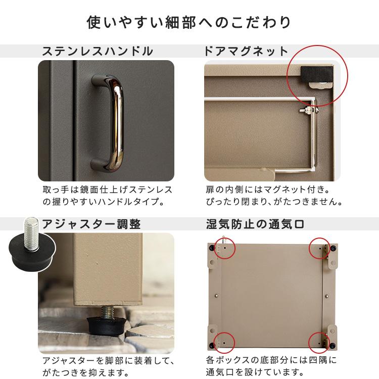 宅配ボックス ポスト付きスクエア型宅配ボックス 宅配2段タイプ |  | 13