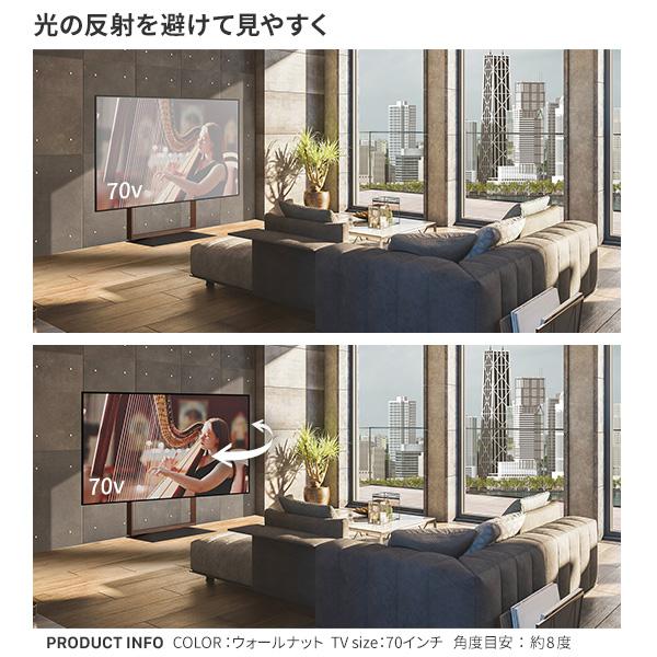 組立設置付き WALLインテリアテレビスタンド FRAMESTAND 32〜80v対応 フレームスタンド 壁寄せ ロータイプ 自立型 左右首振り 高さ調節 テレビ台 背面収納 耐震 | EQUALS | 08