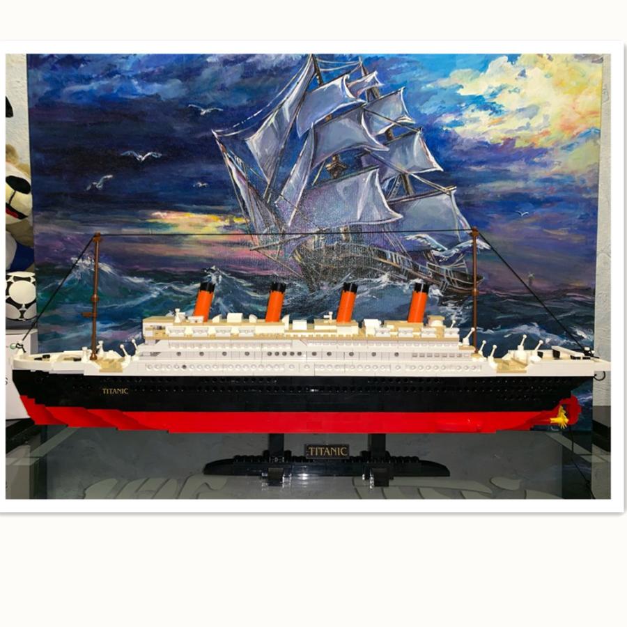 当日・翌日お届け】LEGO ブロック 映画 タイタニック 互換 全長65cm