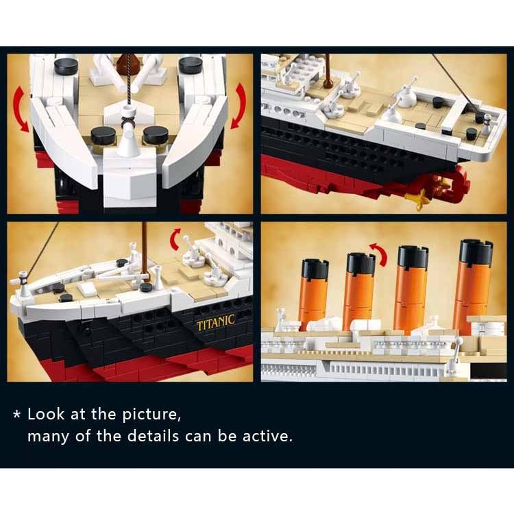 当日・翌日お届け】LEGO ブロック 映画 タイタニック 互換 全長65cm