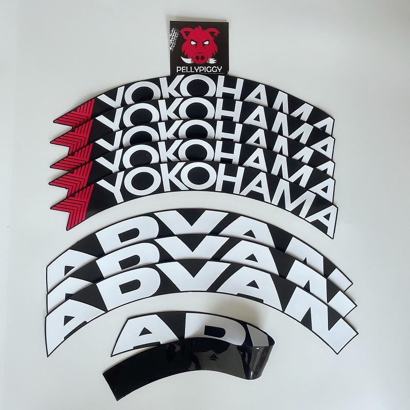 翌日お届け】YOKOHAMA ADVAN 3D タイヤステッカー ホワイトレター
