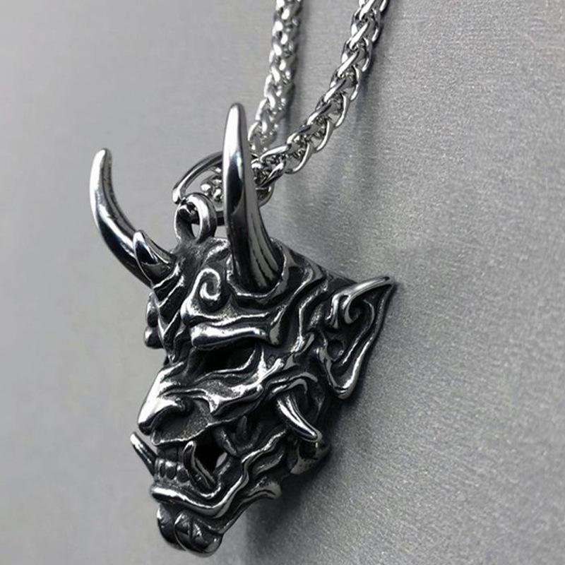 ネックレス かっこいい シルバー ファッション メンズ 般若 鬼 ネックレス かっこいい シルバー ファッション メンズ 般若 鬼