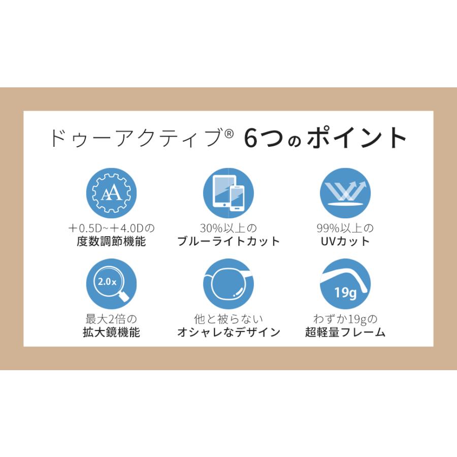 曇り止め眼鏡拭き付 老眼鏡 ドゥーアクティブ エメラルド 度数調節
