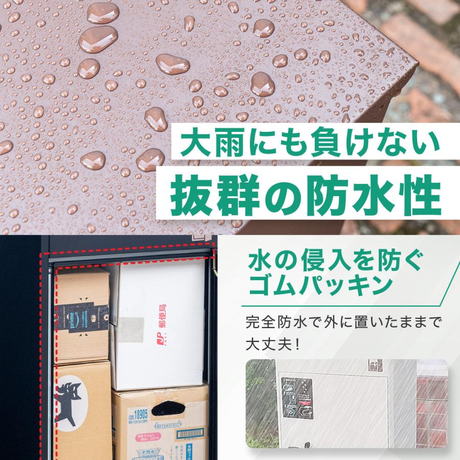 ＼福袋 人気オプション付き／ 宅配ボックス 補助金 戸建 防水 複数投函おしゃれ 置き配ボックス 大型 ルスネコボックス スタンダード 暗証番号 ゼロリターンキー | ルスネコボックス | 20
