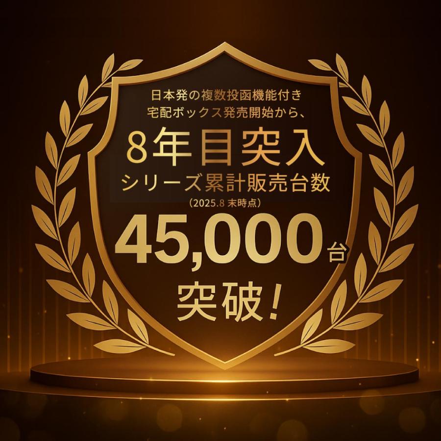 ＼福袋 人気オプション付き／ 宅配ボックス 補助金 戸建 防水 複数投函おしゃれ 置き配ボックス 大型 ルスネコボックス スタンダード 暗証番号 ゼロリターンキー | ルスネコボックス | 10