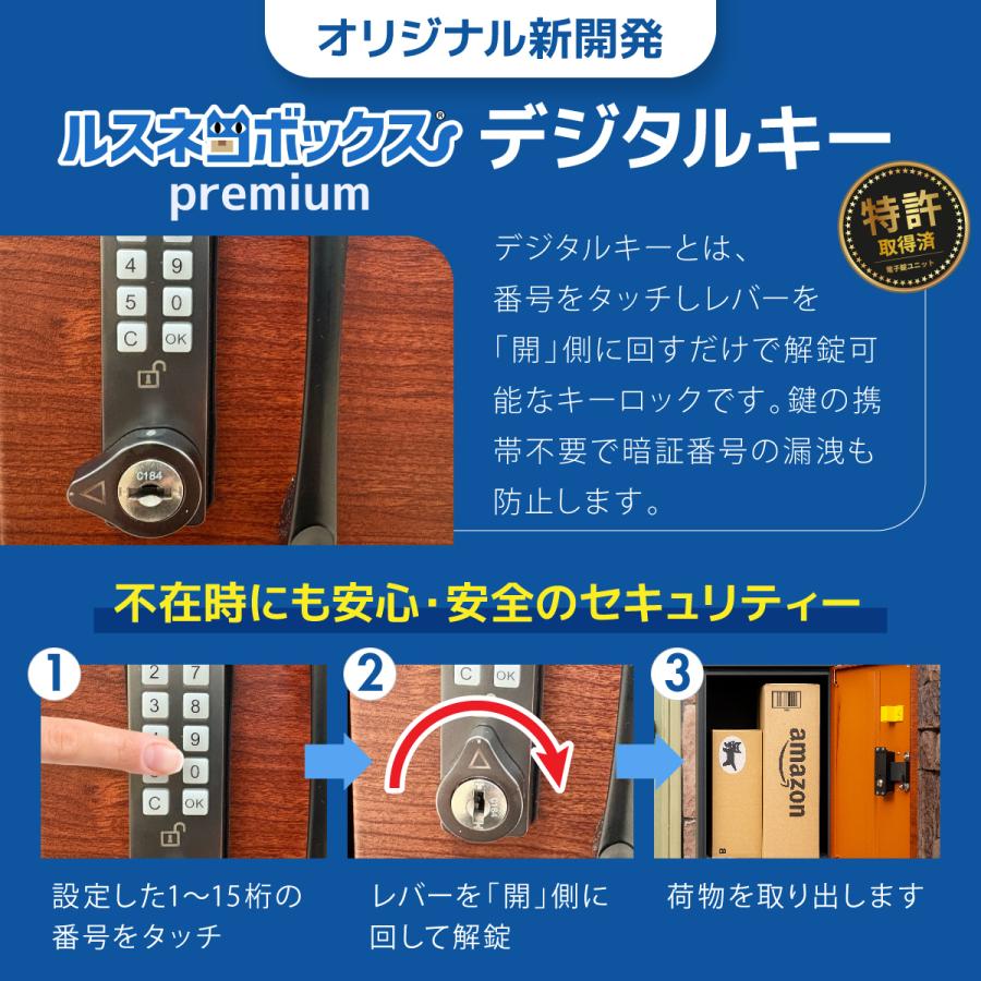 ルスネコボックス 宅配ボックス 戸建 Premium 大型 防水 屋外 複数受取