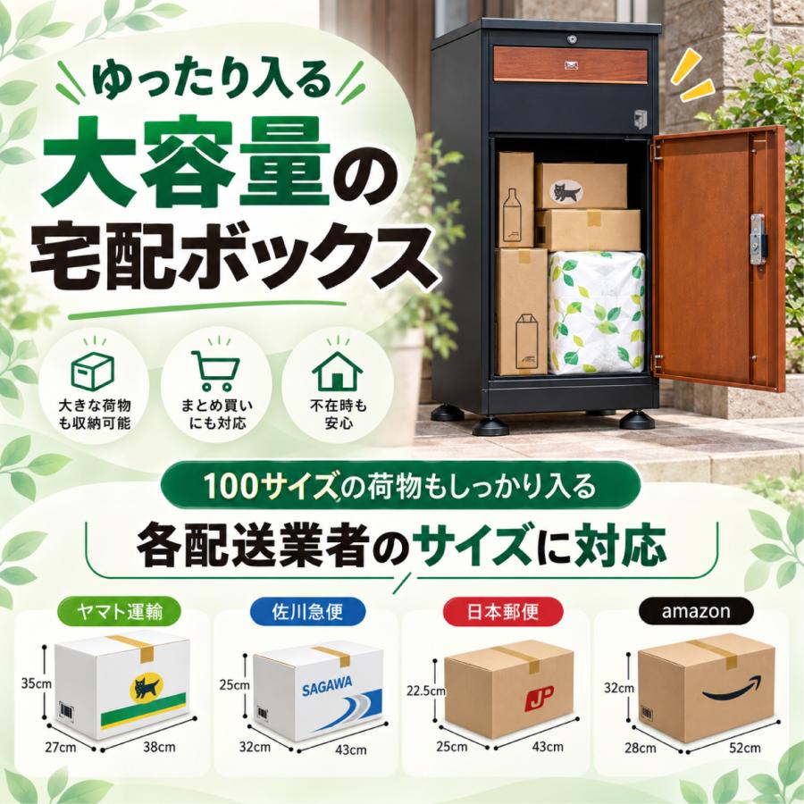 ルスネコボックス 宅配ボックス 戸建 Premium ポスト 一体型 大型 防水
