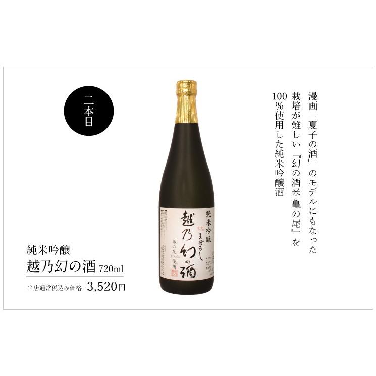 お年賀 日本酒 ギフト プレゼント 退職祝い おすすめ 男性 女性 純米大吟醸鳩摩羅什×純米吟醸越乃幻の酒720ml セット |  | 02