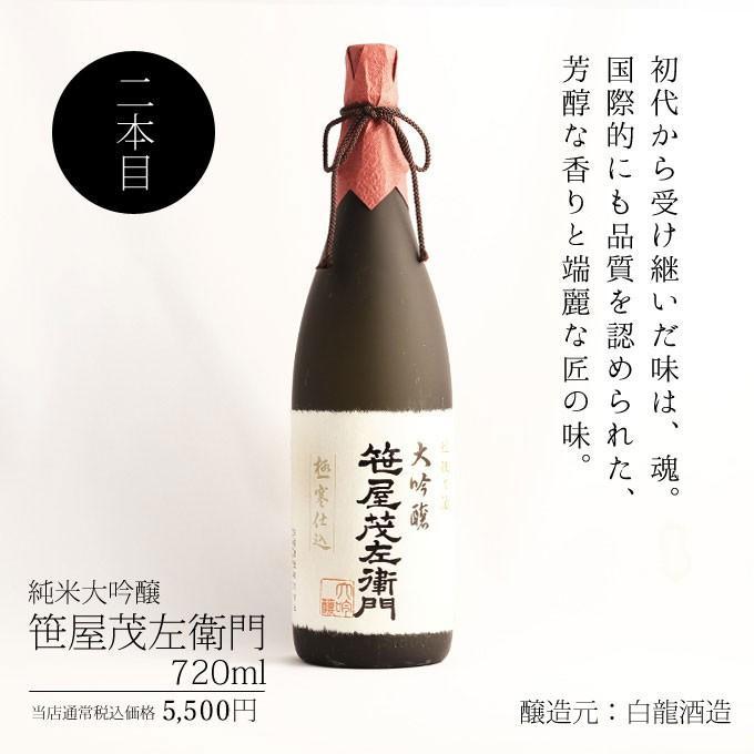 お年賀 日本酒 飲み比べ ギフト プレゼント 男性 女性 純米大吟醸 鳩摩羅什 × 大吟醸 笹屋茂左衛門 720ml セット |  | 02