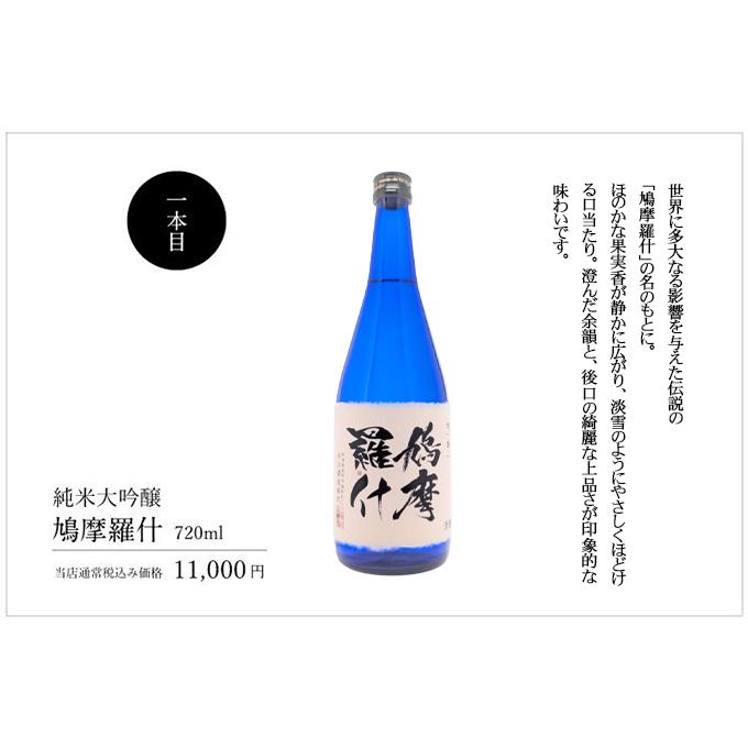 お年賀 日本酒 ギフト プレゼント おすすめ 男性 女性 退職祝い 純米大吟醸鳩摩羅什×純米大吟醸柳都 720ml セット |  | 01