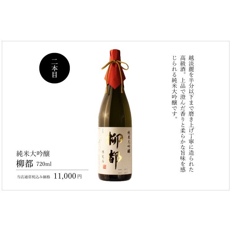 お年賀 日本酒 ギフト プレゼント おすすめ 男性 女性 退職祝い 純米大吟醸鳩摩羅什×純米大吟醸柳都 720ml セット |  | 02