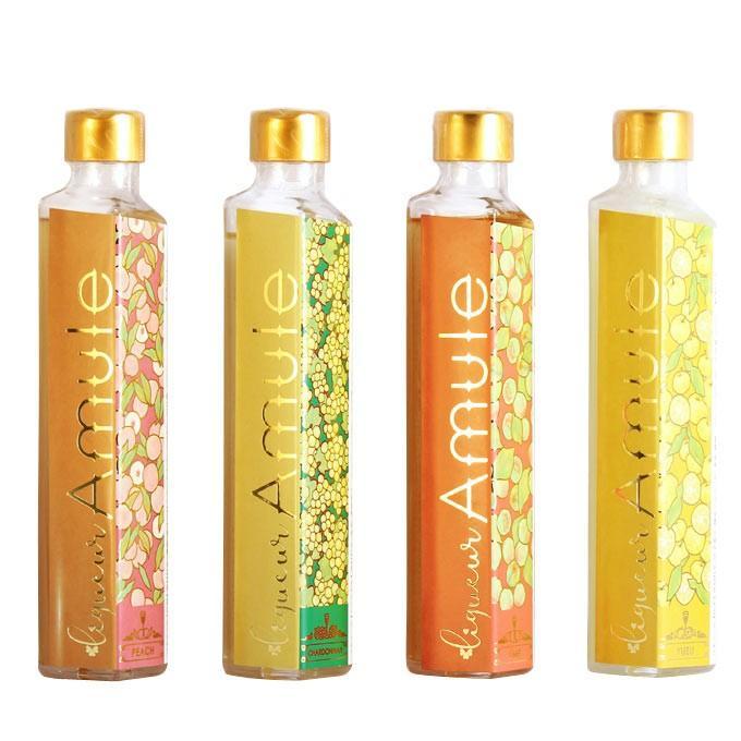 お歳暮 ギフト お酒 プレゼント 女性 果実酒 飲み比べセット 果実リキュール Amule アミュレ（200ml×4種） ソーシャルギフト | 柏露 | 02