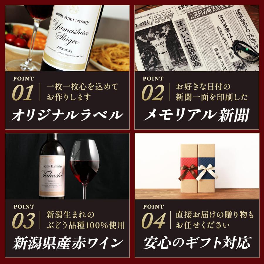 名入れギフト 生まれた日の新聞とちゃんちゃんこ付き 英字ラベル 赤ワイン Days 750ml 傘寿祝い 誕生日 プレゼント 記念品 父 母 祖母 贈り物 両親 化粧箱入り |  | 02