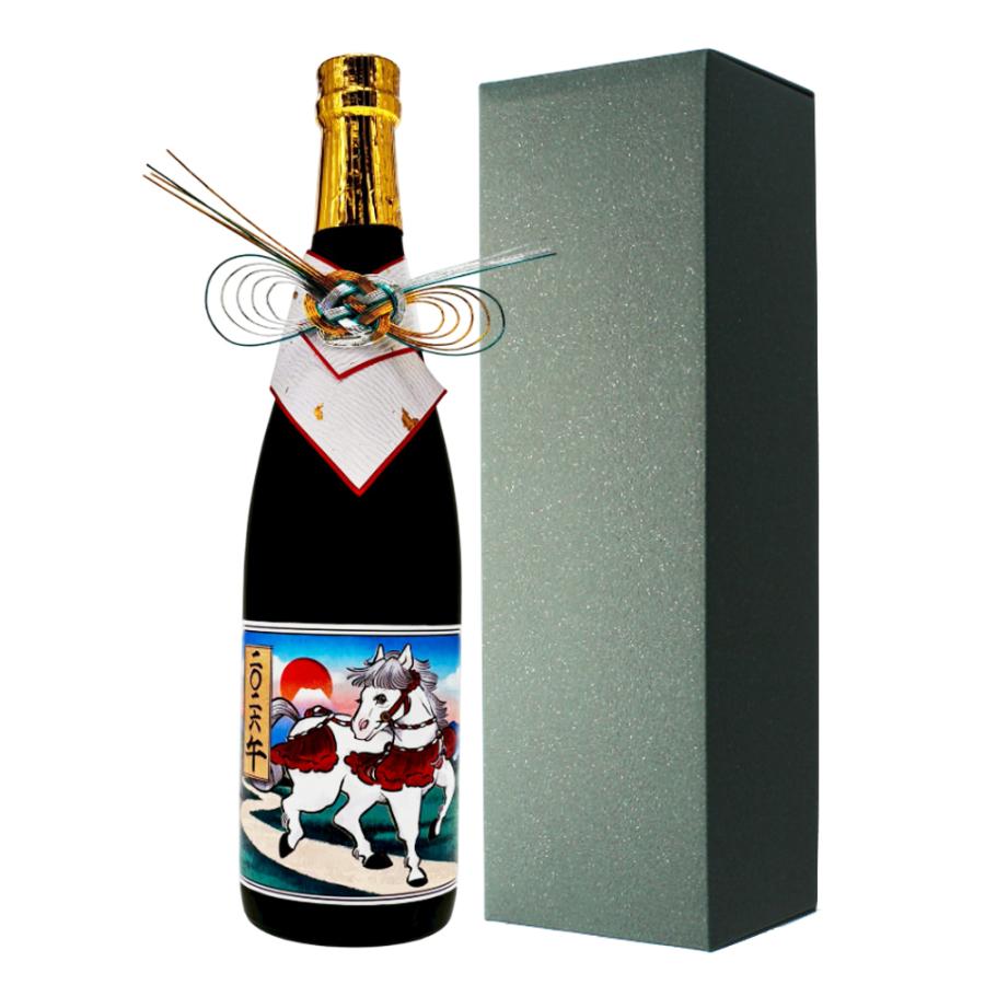 お歳暮 2026 令和8年 干支ラベル 選べる日本酒・焼酎 干支ラベル 720ml 化粧箱入り 新潟産 2026年 午年 純米酒／酒粕焼酎 ソーシャルギフト |  | 01