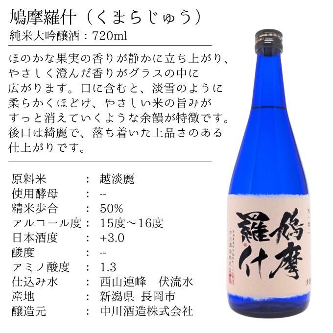 お酒 プレゼント 男性 女性 内祝い ギフト 仏教 日本酒 純米大吟醸 鳩摩羅什（くまらじゅう） 720ml ソーシャルギフト | 今代司 | 06