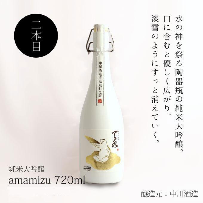 退職祝い 日本酒 飲み比べ 春ギフト 純米大吟醸 柳都 ×純米大吟醸 amamizu 720ml 2本セット ギフト 男性 女性 ソーシャルギフト |  | 02
