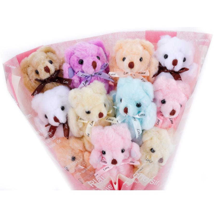 大特価 誕生日 結婚式 発表会 記念日 卒業 入学 母の日 クリスマス サプライズ プレゼント くま束 国内製作 送料無料 カラフルハーモニー くま11匹 Materialworldblog Com