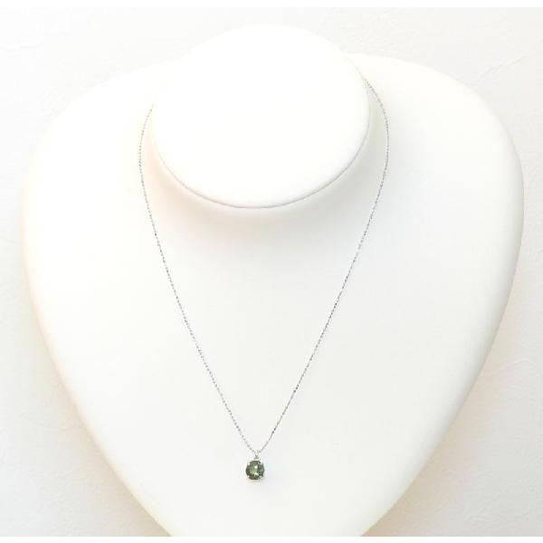 1.18ct　モルダバイトネックレス　（モルダバイト　ネックレス）ホワイトゴールド | ブランド登録なし | 02