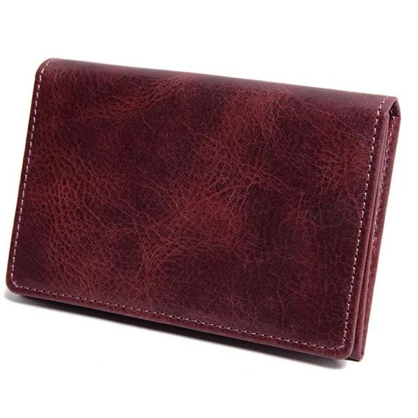 本革名入れ名刺入れ（古城：オールドワイン） (牛本革 レザー