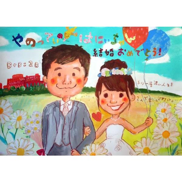 ウェルカムボード 結婚式 似顔絵 サンクスボード ウェディング ブライダル 両親 贈答品 ウェディングボード 和風 贈り物 記念品 プレゼント 喜ぶ絵本 風 018 誕生日プレゼント ネット 通販 Yahoo ショッピング