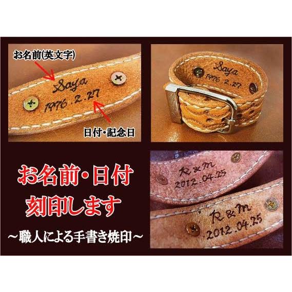 名入れ本革腕時計（レディース メンズ ペア 牛革 レザー プレゼント おしゃれ 彼女 彼氏）：ユニセックス（男女兼用）アンティーク文字盤 |  | 02