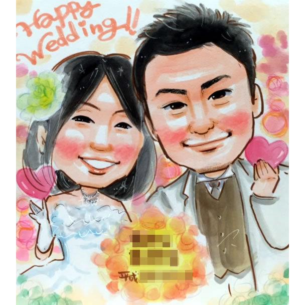 ウェルカムボード 似顔絵 結婚式 写真 ウェディングボード