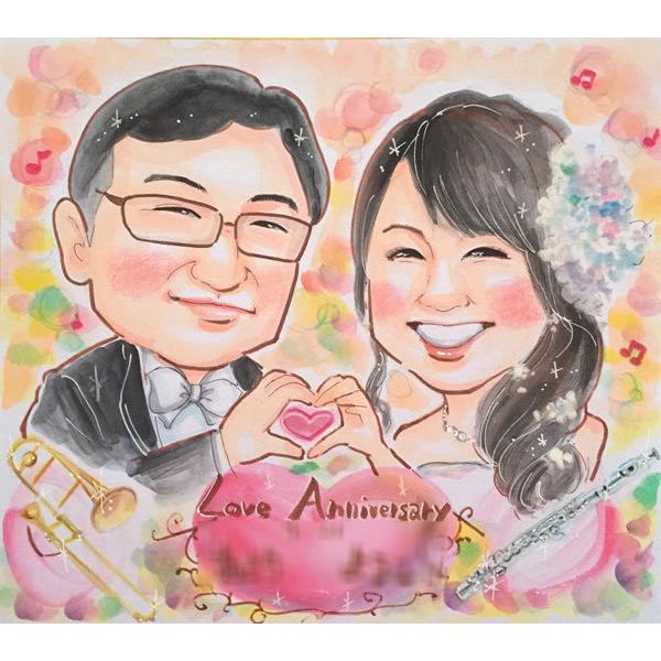 似顔絵特大パネル★結婚式　二次会　ウェルカムボード　似顔絵　結婚準備 ウェルカムボード 似顔絵 結婚式 写真 ウェディングボード
