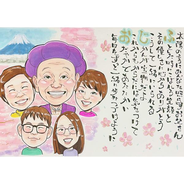 似顔絵ポエム プレゼント 写真から作成 名入れ イラスト 還暦祝い 長寿祝い 080 誕生日プレゼント ネット 通販 Yahoo ショッピング
